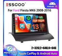 Essgoo 9 ''2DIN Apple Carplay Per Ford Fiesta MK6 08-16 Android 13 Auto Stereo Radio Navigazione GPS FM RDS Wifi Lettore Multimediale 2-32G Carplay Cam
