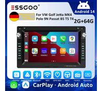 ESSGOO Android 14 Carplay Radio per VW Golf 4 Passat POLO Trasporto T5 Multivan Seat Jetta Auto Multimedia GPS DSP RDS autoradio 2 64G