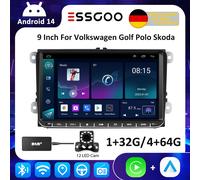 ESSGOO Autoradio Android 14 Lettore Multimediale per Auto GPS WiFi Carplay Per Volkswagen Skoda Octavia golf 5 6 touran passat pol