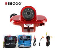ESSGOO Telecamera di Retromarcia 170° Angolo di Visione Ampio Visione Notturna Luce Freno 3ª IP68 Impermeabile per Renault Trafic MK2/Vauxhall/Opel Vivaro A X83 2001-2014 Combo 2001-2011