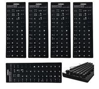 Esshogo 5 pezzi Kit adesivi tastiera per conversione layout italiano, Keyboard Stickers, Tastiera Standard, adesivi in materiale opaco con caratteristica antiscivolo