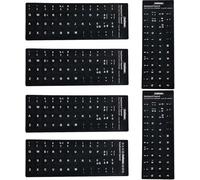 Esshogo 6 pezzi Kit adesivi tastiera per conversione layout italiano, Keyboard Stickers, Tastiera Standard, adesivi in materiale opaco con caratteristica antiscivolo