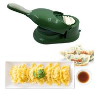 Esshogo Dumpling Maker, Stampo per tortellini, 2 in 1, Dumpling Maker, stampi per pasta, ravioli, pressa manuale per pasta, formine per gnocchi, verde