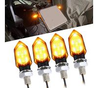 Esshogo Frecce Moto, 4 pezzi 12V Frecce LED Moto, Luci di Svolta, Mini luci per Moto Impermeabili, Motorbike indicatore, Omologate Per Il Giorno E La Notte, Adatto Per Da Strada
