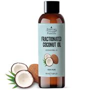 Essican Purelife Olio di Cocco Liquido Puro 100ml, Olio di Cocco Frazionato MCT per Pelle, Capelli e Labbra, Vettore per Oli Essenziali e Massaggi, Favorisce la Crescita dei Capelli e Pelle Idratata