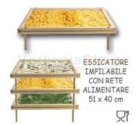 ESSICATORE STENDINO CON RETE ALIMENTARE PER LA PASTA FRESCA 52x40 cm IMPILABILE