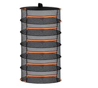 Essiccatoio for erbe aromatiche a 2/4/6/8 strati, pieghevole, con rete sospesa e cerniere, for semi, fiori e boccioli, adatto for tende da coltivazione. Rete per Essiccazione(6 Layer Black)