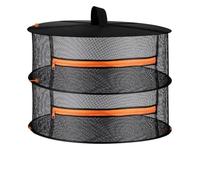 Essiccatoio for erbe aromatiche a 2/4/6/8 strati, pieghevole, con rete sospesa e cerniere, for semi, fiori e boccioli, adatto for tende da coltivazione. Rete per Essiccazione(2 Layer Black)