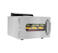 Essiccatore a 6 piani in acciaio inox, display LCD da 400 W, timer, essiccatore per frutta, frutta, verdura, erbe aromatiche, 30 x 29,5 x 23,5 cm