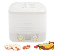 Essiccatore automatico da 160 W con 5 piani, timer ad alta efficienza a 360 °, display a LED, regolazione della temperatura da 35 a 70 °C, disidratatore alimentare, essiccatore congelatore da 50 DB