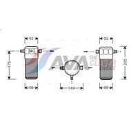 Essiccatore, climatizzatore AVA COOLING AID032 AUDI A4 B5 (8D2) 1.6 1994-2
