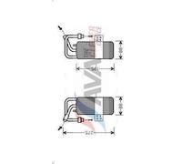 Essiccatore, climatizzatore AVA COOLING FDD386 per FUSION (JU_) 1.6 2004-2012