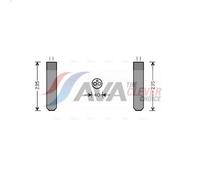 Essiccatore, climatizzatore AVA COOLING TOD017 per MAZDA 5 (CR) 2 2005-2010