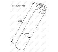 NRF Essiccatore climatizzatore 33284 in alluminio per OPEL AGILA (A) (H00) 32 188