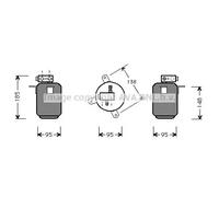 Essiccatore climatizzazione Acciaio BWD001 AVA QUALITY COOLING per BMW 5 7