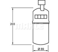 Essiccatore climatizzazione AD 275 000S MAHLE per RENAULT KANGOO BE BOP