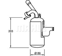 Essiccatore climatizzazione AD 276 000P MAHLE per FORD TRANSIT CONNECT