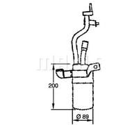 Essiccatore climatizzazione AD 279 000P MAHLE per FORD FOCUS C-MAX FOCUS II