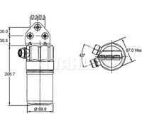 Essiccatore climatizzazione AD 41 000S MAHLE per AUDI VW