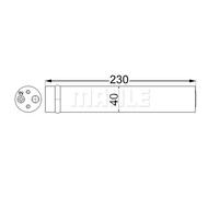Essiccatore climatizzazione AD 63 000S MAHLE per MAZDA HONDA