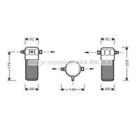 Essiccatore climatizzazione AID032 AVA QUALITY COOLING per AUDI VW