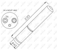 Essiccatore climatizzazione Alluminio 33225 NRF per MITSUBISHI SUBARU NISSAN