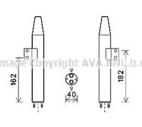 Essiccatore climatizzazione Alluminio KAD165 AVA QUALITY COOLING per KIA