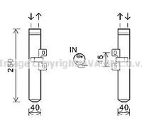 Essiccatore climatizzazione Alluminio RTD557 AVA QUALITY COOLING per RENAULT