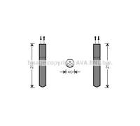 Essiccatore climatizzazione Alluminio TOD415 AVA QUALITY COOLING per JEEP LANCIA