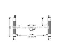 Essiccatore climatizzazione Alluminio VOD146 AVA QUALITY COOLING per VOLVO S80 I
