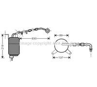 AVA Quality Cooling Essiccatore climatizzatore FDD111 per Ford, Jaguar