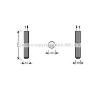 Essiccatore climatizzazione R 134a RTD493 AVA QUALITY COOLING per RENAULT NISSAN