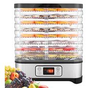 Essiccatore disidratatore 400 W con display LCD, 8 piani, essiccatore per frutta disidratatore, temperatura e timer regolabile 72H, senza BPA, per frutta e verdura, carne