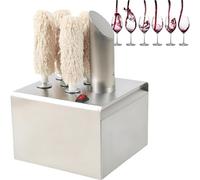 Essiccatore elettrico automatico per bicchieri di vino, macchina lucidatrice per uso commerciale, asciugatura professionale ad aria calda con 8 testine per bar, ristoranti, hotel e cantine
