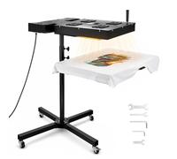 Essiccatore Flash per Serigrafia 2000W, con Controllo Elettrico convezione | Altezza regolabile 27-43in, temp 0-100°C, polimerizzazione uniforme dell'inchiostro, la stampa t-shirt(46x46cm/18x18in)