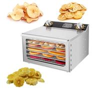 Essiccatore for alimenti con 14 strati in acciaio inossidabile, essiccatore a congelamento da 1000 W con timer digitale e controllo della temperatura, circolazione a 360°, essiccatore(6layers)