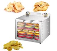 Essiccatore for alimenti con 14 strati in acciaio inossidabile, essiccatore a congelamento da 1000 W con timer digitale e controllo della temperatura, circolazione a 360°, essiccatore(8layers)