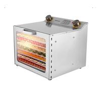 Essiccatore in acciaio inox, 400 W, disidratatore per alimenti con 8 griglie, disidratatore con timer e regolatore di temperatura 30 - 90 °C, essiccatore per frutta, funghi, carne, erbe aromatiche