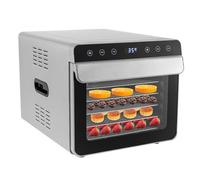 Essiccatore in acciaio inox, con timer e 6 vassoi LED, 700 W, 35 - 85 °C, essiccatore per frutta e verdura, carne, fiori