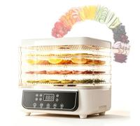 Essiccatore Per Alimenti Compatto Per Uso Domestico, Con 6 Vassoi Senza Bpa, In Acciaio Inossidabile, Con Controllo Touch Intelligente, Ideale Per Liofilizzare Carne Essiccata, Frutta, Snack Ed