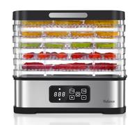 Essiccatore per alimenti con 5 vassoi, temperatura 35-70 °C e timer 72 ore, timer digitale, senza BPA, per snack sani, frutta, carne e cibo per animali domestici