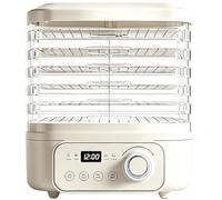 Essiccatore per alimenti da 230W, circolazione d'aria calda a 360° | Timer da 72 ore e temperatura regolabile, controllo digitale LED, vassoi removibili in acciaio inox(6-Layers)