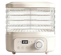 Essiccatore per alimenti da 230W, circolazione d'aria calda a 360° | Timer da 72 ore e temperatura regolabile, controllo digitale LED, vassoi removibili in acciaio inox(5-Layers)