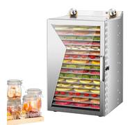 Essiccatore Per Alimenti, Elettrico Con Timer Da 12 Ore, Controllo Della Temperatura 30 A 90 °C, Per Frutta In Acciaio Inox Per Carne Secca, Manzo, Erbe Aromatiche(18Layer)