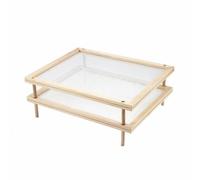 Essiccatore per alimenti impilabile con rete in legno per pasta ed erbe aromatiche, supporto per essiccatore per alimenti multiuso a 2 livel