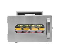 Essiccatore per frutta in acciaio inox, essiccatore per frutta e verdura, disidratatore a secco, griglia di stoccaggio, termostato digitale per frutta, essiccatore a 6 piani 400 W 220 V