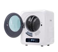 Essiccatore silenzioso da parete 60 dB in acciaio inox con capacità di 4 kg, protezione dai germi UV, 850 W, 6 programmi, display a LED, ideale per piccole famiglie in appartamento, appartamento o