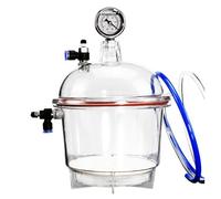 Essiccatore sottovuoto da 250 mm in acrilico con manometro, essiccatore da laboratorio in plastica policarbonato sigillato, per asciugatura sottovuoto e conservazione