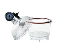 Essiccatore sottovuoto for PC, contenitore for essiccazione sottovuoto trasparente da 150 mm, con doppia valvola for vuoto e manometro, barattolo sigillato in plastica di policarbonato