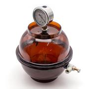 Essiccatore Sottovuoto in Plastica da 150 ml, con Manometro e Valvola Singola, Contenitore per la Conservazione di Qualità da Laboratorio